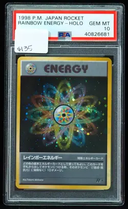 1998 Rainbow Energy JP Rocket PSA 10 Pokemon Card - Image 1