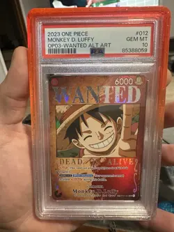 PSA 10 Monkey D Luffy ST01-012 OP03 Wanted Alt Art One Piece Card English - Image 1