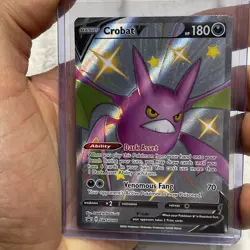 Crobat V SWSH098 Black Star Promo Full Art Holo Pokemon Card Near Mint NM/MT TCG - Image 1