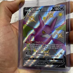Crobat V SWSH098 Black Star Promo Full Art Holo Pokemon Card Near Mint NM/MT TCG - Image 2