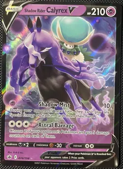 Shadow Rider Calyrex V 074/198 Swsh06 Chilling Reign Holo - Pokemon Card - Image 1