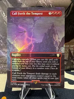 2023 MTG LOTR Cmdr Call Forth the Tempest Borderless Foil #509 LTC - Image 1