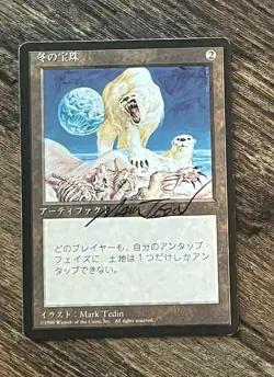 FBB Japanese Winter Orb Fourth Foreign Black Border Revised MTG Artist SIGNED - Image 1