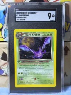 Dark Crobat 2/105 Neo Destiny 1st Edition Holo Rare Pokemon 2002 SGC 9 MINT - Image 3