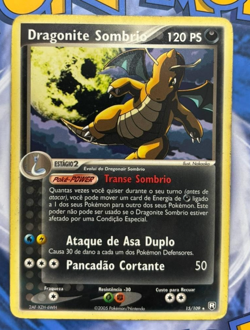 Dark Dragonite 15/109 2004 Team Rockets Pokemon TCG Non Holo Rare MP -Portuguese - Image 1