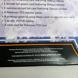 Deoxys VMAX & VSTAR Battle Box Factory SEALED - 4 Pokemon Booster Packs Box Tear - Image 4
