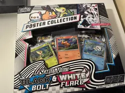 Pokemon TCG Scarlet and Violet Black Bolt and White Flare Poster Collection - Image 1