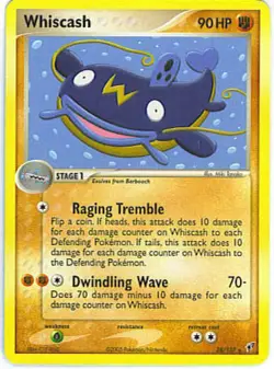 (DEOXYS-028) Whiscash (R) Pokemon EX Deoxys Card # 28 - Image 1