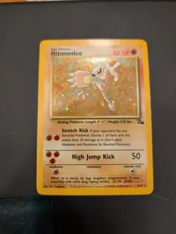 Hitmonlee 7/62 Fossil Holo Unlimited Edition 1999 Pokemon - Image 1