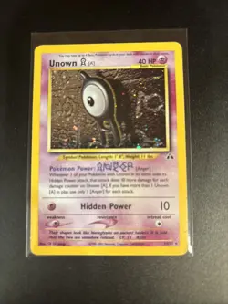 Vintage Pokemon TCG- Unown Holo Rare Card 14/75 Neo Discovery - Image 1
