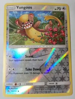 Yungoos 112/156 SM Ultra Prism Pokemon Reverse Holo Foil Rare Nice! - Image 1