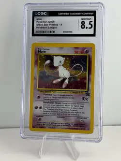2000 POKEMON PROMO BLACK STAR POKEMON LEAGUE #9 MEW-HOLO CGC 8.5 NM/MINT+ - Image 1