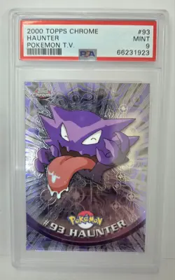 PSA 9 Topps Chrome Haunter #93 GEM MINT 2000 Pokemon 2000 Pokemon T.V. - Image 1