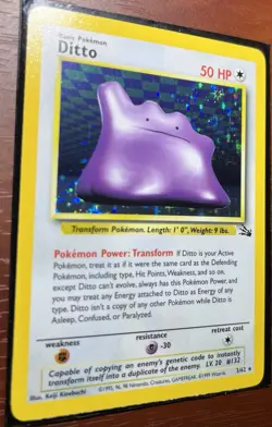 Pokemon Ditto 3/62 Fossil Holo LP - Image 3