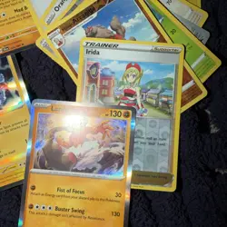 Pokemon Lot Of 40 Holos And Reverse Holos With Collectible Tin - Image 2