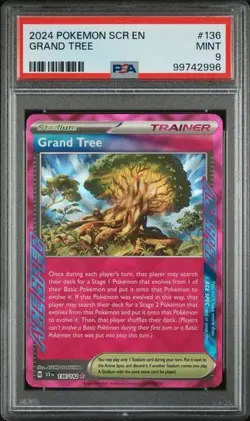2024 POKEMON SCR EN-STELLAR CROWN #136 GRAND TREE PSA 9 - Image 1