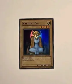 Yugioh Mystical Elf LOB-062 Super Rare LP - Image 1