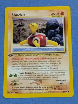 Shuckle 51/64 1st Edition Mint Neo Revelation Wotc Pokemon TCG Common Card - Image 1