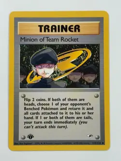 Pokemon Cards Minion of Team Rocket 113/132 1ST EDITION Gym Heroes WOTC Uncommon - Image 1