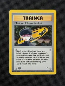 Pokemon Cards Minion of Team Rocket 113/132 1ST EDITION Gym Heroes WOTC Uncommon - Image 2