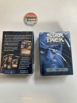 star trek ccg premiere box 63 Card Starter Deck Lot 2 Unopened Brand New Packs - Image 1