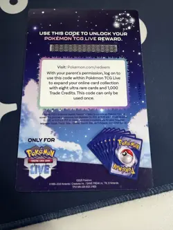 Mega Evolutions Pokemon TCG LIVE Code Card w/ 1000 Credits & 8 Ultra Rare - Image 2