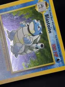 Blastoise Holo Base Set Pokemon Card - MP (See Pics) - Image 3