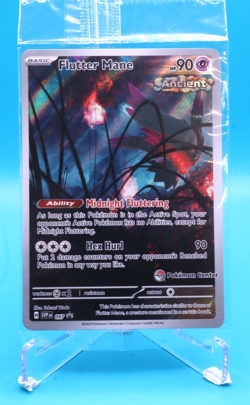 Pokemon Center Flutter Mane SVP 097 Stamped Promo Sealed Card - Image 1