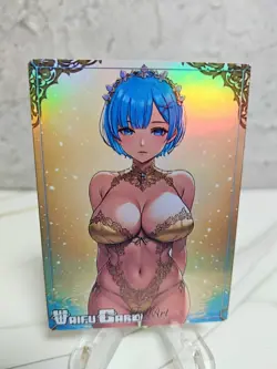 Rem Zero Trading Card Waifu Goddess Story Anime Girl holo Karte Manga Full Art - Image 1
