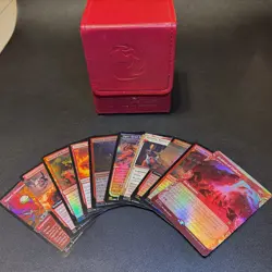 200x MTG Red Rare Mythic Lot Mono-Red Collection Commander w/ Deck Box - Image 1