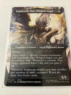 MTG 1x Sephiroth, Fabled SOLDER Borderless MINT Final Fantasy EDH FIN Magic - Image 2