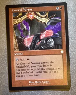 Cursed Mirror NM RETRO FRAME Commander: The Brothers' War MTG - Image 1