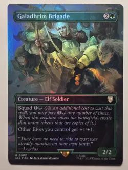 MTG Galadhrim Brigade Extended Art Foil (NM) Lord of the Rings Commander Magic - Image 1