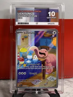 Lickitung 180/162 Temporal Forces Illustration Rare Ace 10 Gem Mint Pokemon Tcg - Image 1