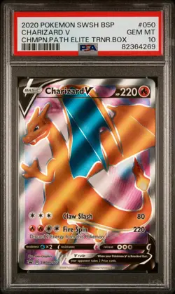 Charizard V Champions Path Elite Trainer Box Sword & Shield PSA 10 Pokemon #50 - Image 1