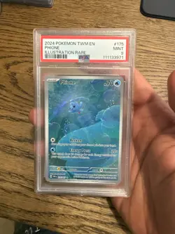 2024 Pokemon Twm En-Twilight Masquerade #175 Phione Illustration Rare PSA 9 - Image 1