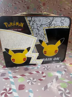 Pokemon 25th Anniversary Celebrations Treasure Chest Lunchbox Tin Factory SEALED - Image 2