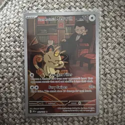 Team Rocket's Meowth 203/182 Destined Rivals Illustration Rare Pokemon TCG - Image 1