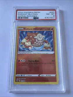 2022 POKEMON SWORD & SHIELD ASTRAL RADIANCE #027 RADIANT HEATRAN PSA 8 - Image 1