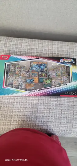 Pokemon Prismatic Evolutions Lucario & Tyranitar ex Premium Collection LOT OF 2 - Image 1
