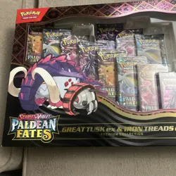 Pokemon TCG Paldean Fates Great Tusk ex Iron Treads ex Premium Collection Sealed - Image 2