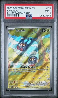2023 POKEMON MEW EN-151 #178 TANGELA ILLUSTRATION RARE PSA 9 - Image 1