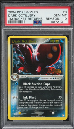 Pokemon Dark Octillery EX Team Rocket Returns Reverse Holo Rare Psa 10 - Image 1