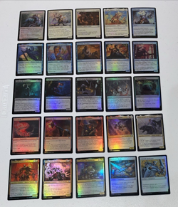 MTG Magic The Gathering Commander Masters 25 Card Lot All Different FOIL - Image 1