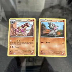 Pokemon TCG Excadrill Trainer Kit lot of 2 cards. Timburr 29/30. Gurdurr 14/30. - Image 1