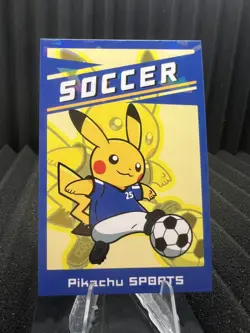 Pikachu Soccer - Cracked Ice Holo - Electric Pikachu Card Database - Pokemon - Image 1