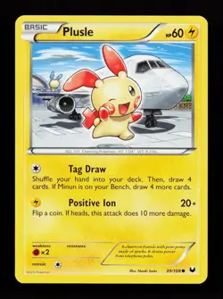 Plusle 39/108 Common Dark Explorers Pokemon Card - Image 1