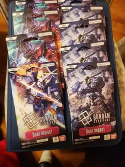 Gundam Card Game - Dual Impact - Sleeved Booster Packs - Lot of 10 - Image 1