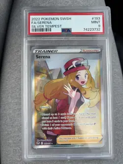Serena - 193/195 - Pokemon Silver Tempest Sword & Shield Full Art Card PSA 9 - Image 1