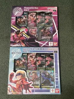 One Piece Trading Card Game: Illustration Box Volume 3 + 4 BOTH! FACTORY SEALED - Image 1